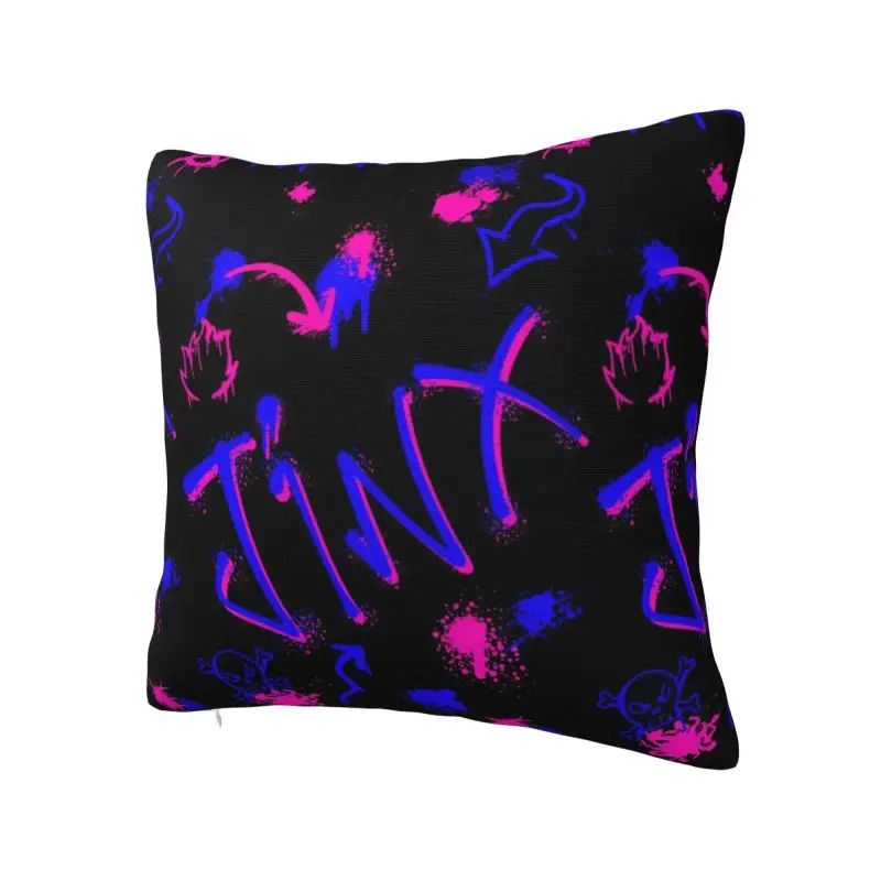Custom Jinx Wallpaper Cushion Cover Printing Square Floor Pillow Case for Living Room Pillowcase Home Decorative
