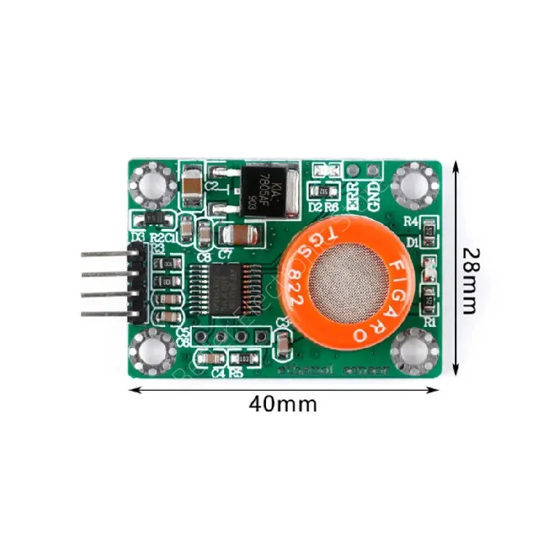 TGS822 Modul Sensor Deteksi Alkohol Output Serial Antarmuka PC Gas Etanol