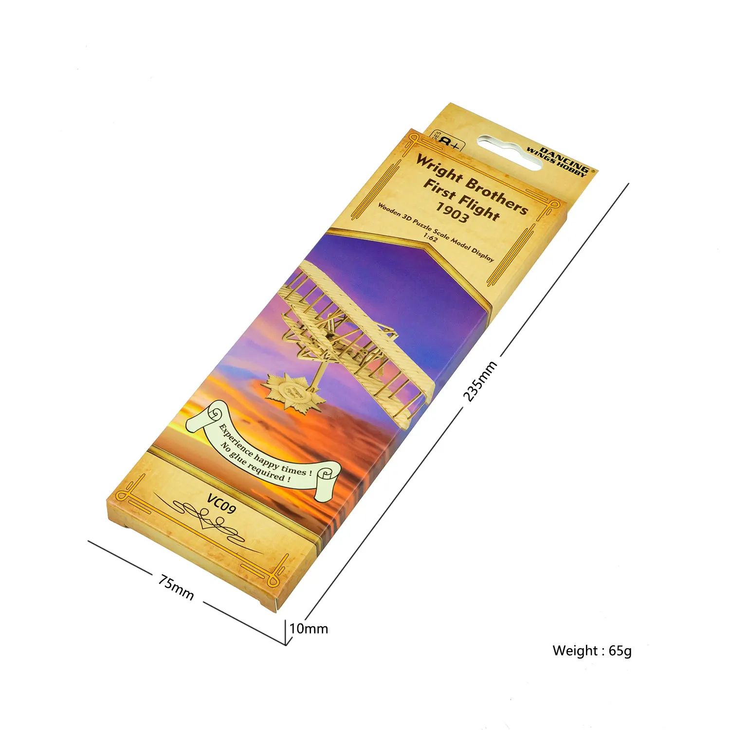 DW Hobby VC09 Wright Flyer 1:65 Balsa-Bausatz – 9 Zoll 1903 Statisches Modell 3D-Holzpuzzle – Detail 15