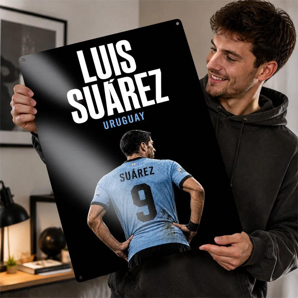 Luis Suárez Football Aluminum Poster Customized Metal Tin Sign Club Legacy Style Wall Art Made For Dedicated Fans In Game Room