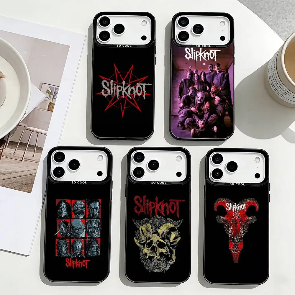 

S-Slipknot Phone Case For iPhone17,16,15,14,13,12,Pro Max Black Colorful Phone case