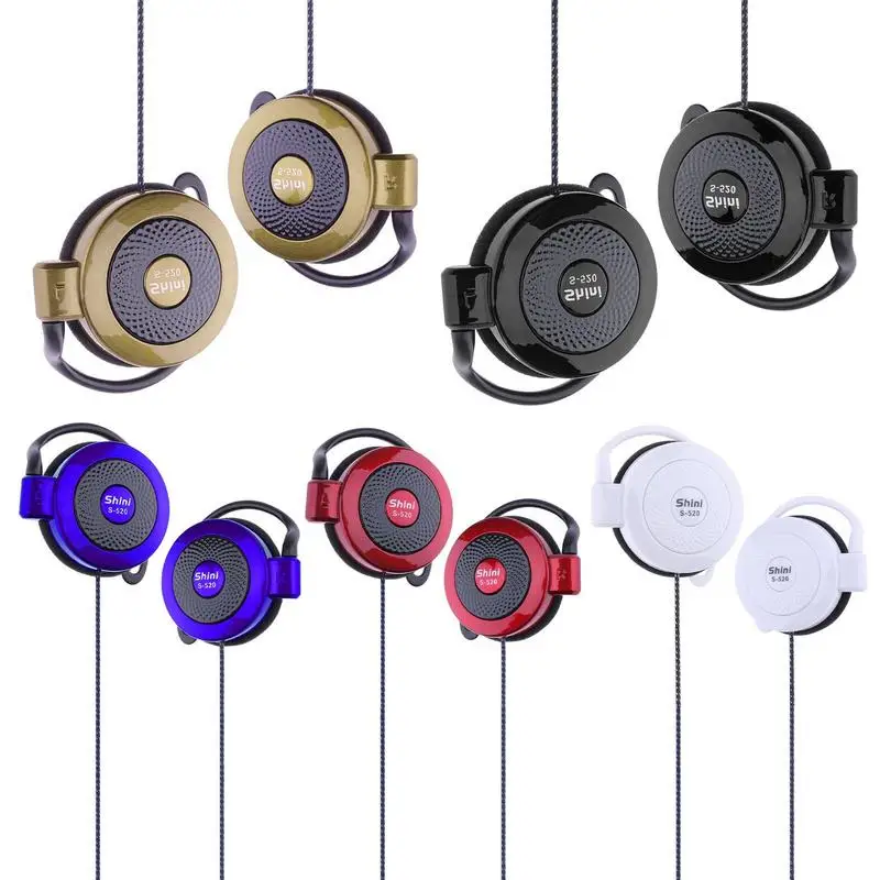 For Shini S-520 3.5mm Stereo Mp4 Ear-Hook Game Sports Leisure Mobile Phone Universal Ear Hook Headsets Wire Sports Earphones