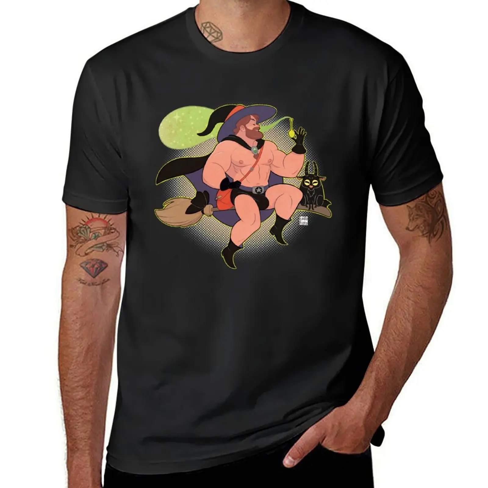 

Bear Witch T-Shirt vintage clothes cute tops sports fans boys whites mens t shirts