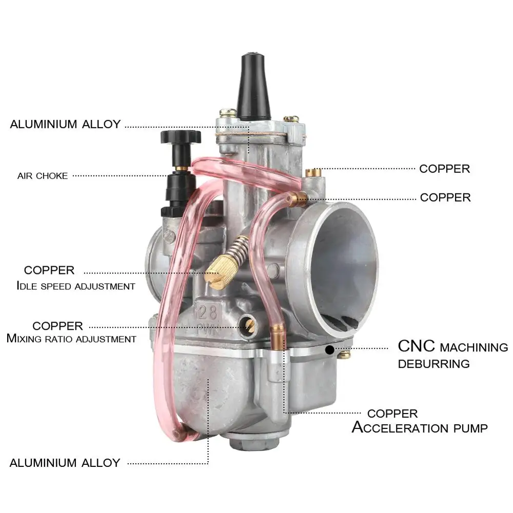 PWK OKO 21 24 26 28 30 32 34mm Carb Universal 4 Stroke & 2 Stroke Performance Racing Carburetor fit for all Motorcycle Engines