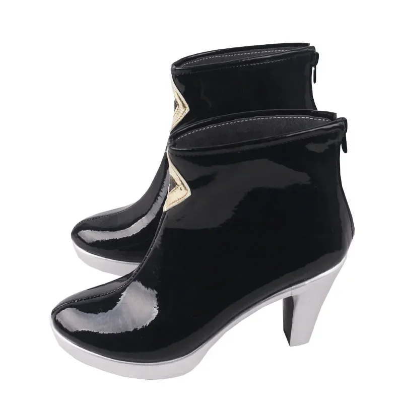  S10 KDA All Out Kaisa Akali Ahri Evelynn Cosplay Boots Customized Leather Shoes for Unisex view 5