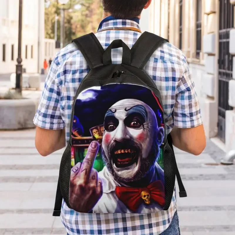 Kapitän Spaulding Rucksack für Männer College-Schüler Bücher tasche passt 15 Zoll Laptop Horrorfilm Haus von 1000 Leichen Taschen