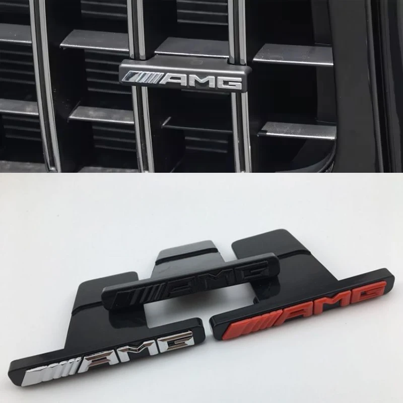 

For AMG badge sticker W176 W210 W205 W212 W202 W213 GLA/GLC/CLS/GLK class accessories for Mercedes-Benz front grille.