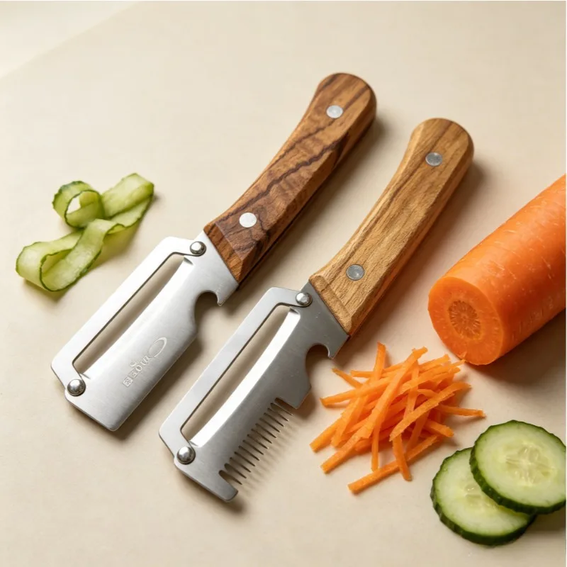Multi-Functional Kitchen Peeler with Bottle Opener, Stainless Steel Thickened Vegetable Peeler for Veggie, Fruit