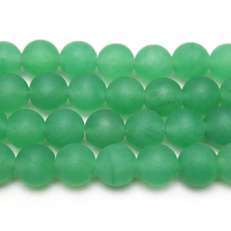 Natuursteen Matte Dull Poolse Groene Aventurijn Ronde Losse Kralen 15 "Strand 4 6 8 10 12 14Mm pick Maat Voor Sieraden Maken