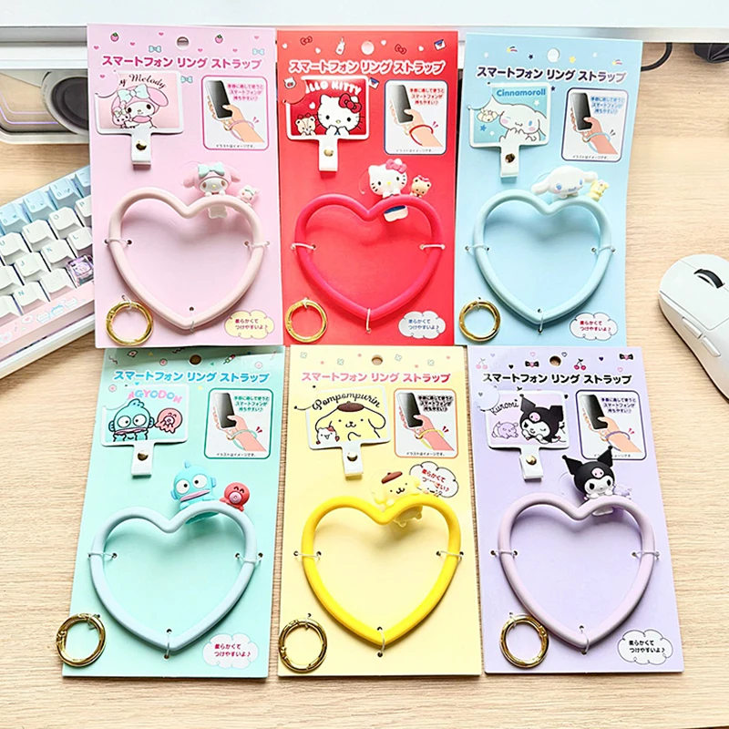 

Sanrios HelloKittys Phone Strap Anime Kuromi Anti-lost Anti-fall Phone Lanyard Strap Patch Cell Holder Wrist Lanyard Phones Hang