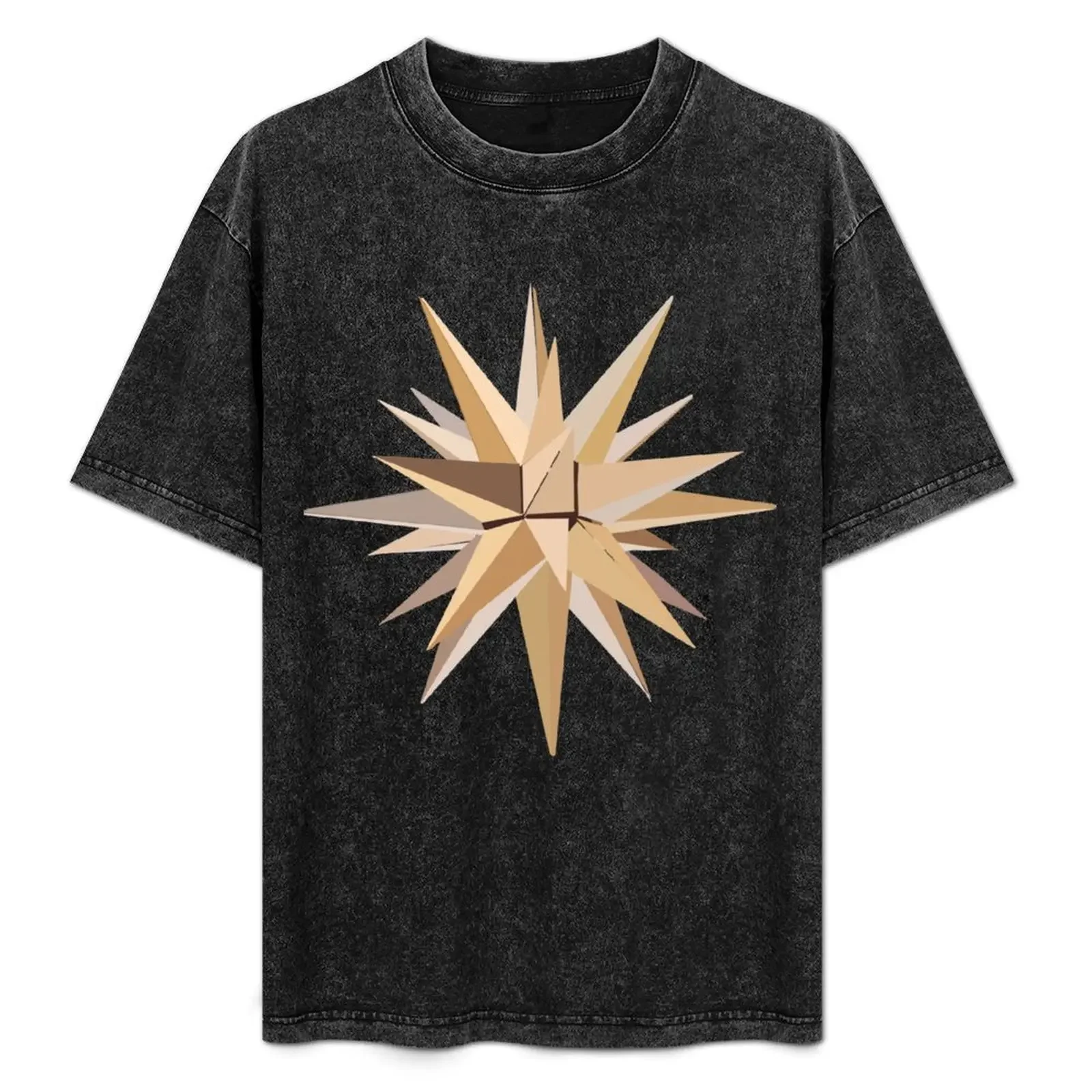

Moravian Star T-Shirt Basic Simple Casual Short Sleeve Tee