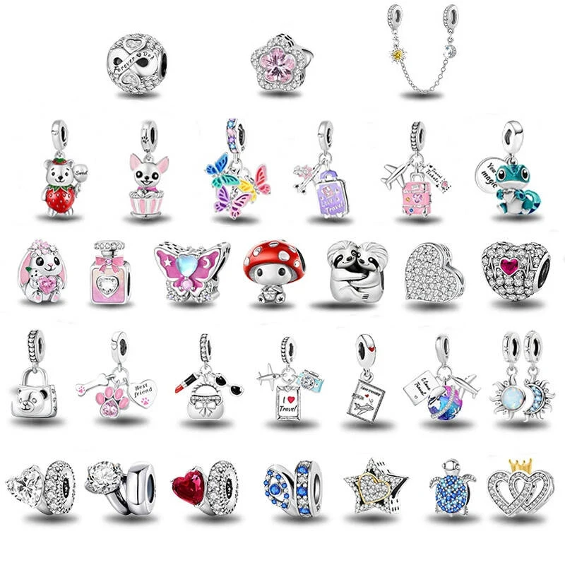 925 Sterling Silver Rabbit Butterfly Perfume Pendant Beads Fit Diy Bracelet Necklace Making Gift Of High Quality Fine Jewelry