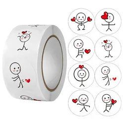 100-500pcs Valentine's Day Stickers Heart Love Labels for Wedding Holiday Gift Cute Decoration Sealing Stickers Wrap Supply