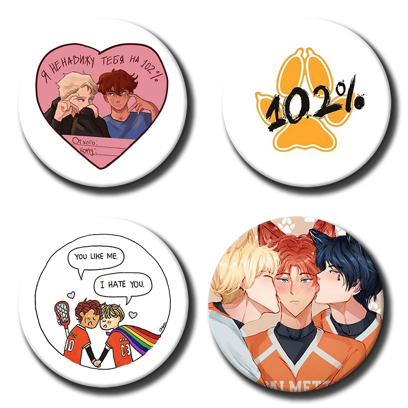 The Foxhole Court Coin Badges Custom Cartoon Neil Josten Round Brooch on Backpack Cosplay Lapel Pins Jewelry Accessories Gift