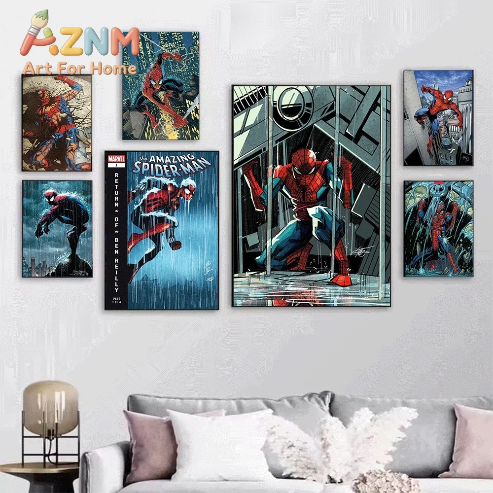 The Amazing Spider Man Return of Ben Reilly Vintage Comic Canvas Wall Art No Frame Canvas Painting Retro Marvel Superhero Post