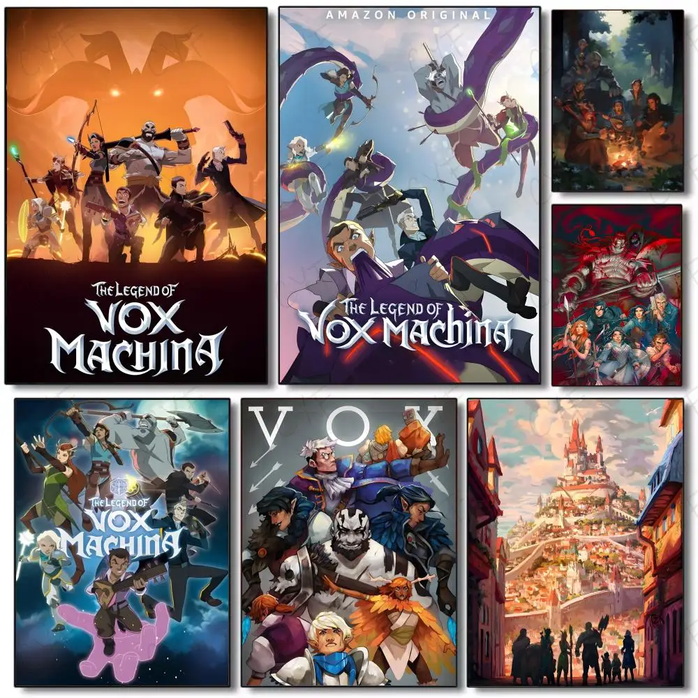 ملصق كارتوني رائع T-The Legend of Vox Machina-MT لوحة ذاتية اللصق مع مطبوعات هدية تزيين غرفة النوم المنزلية وغرفة المعيشة