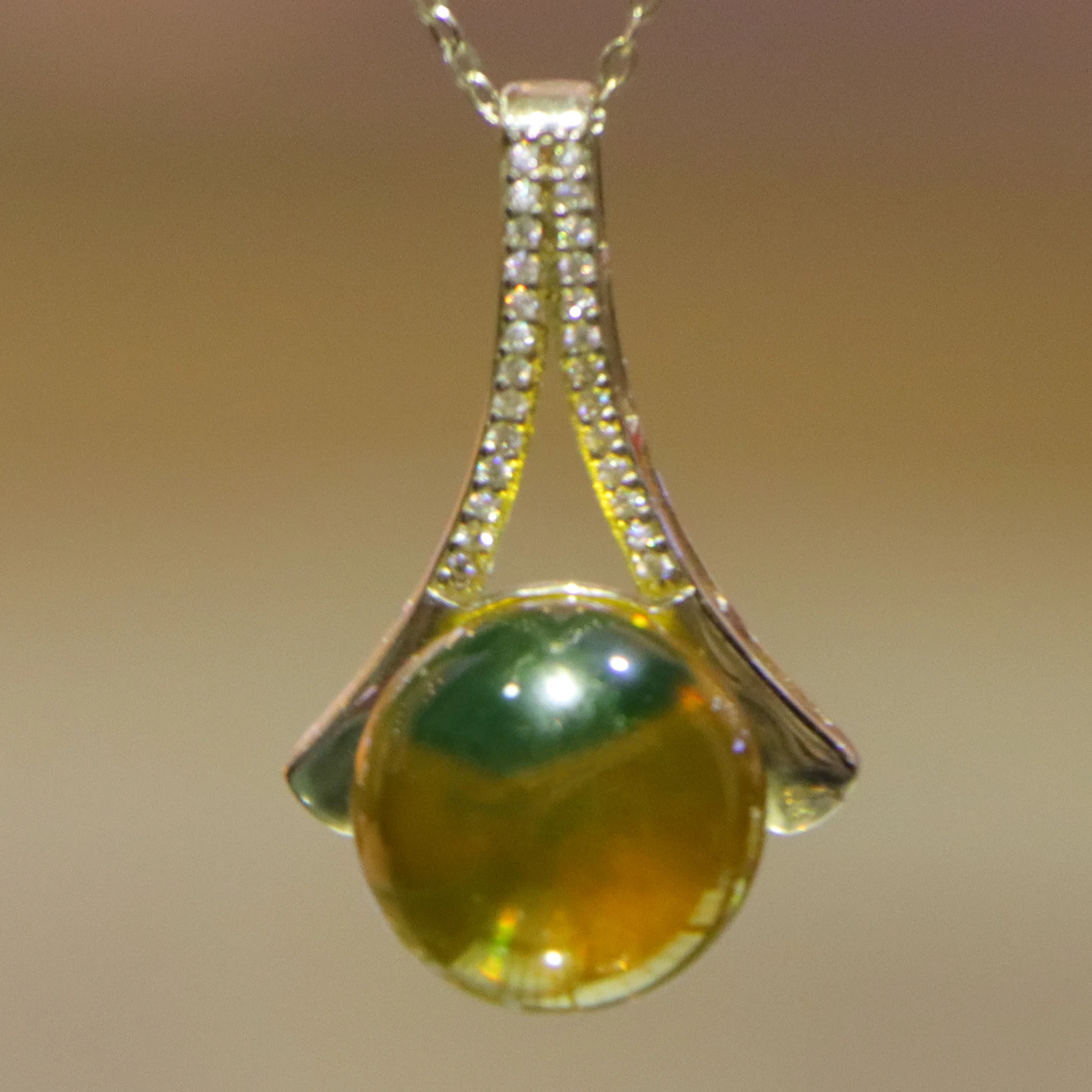 Natural Mexican Blue Amber Pendant 12mm Round Bead Solid 925 Sterling Silver Bail Necklace Jewelry