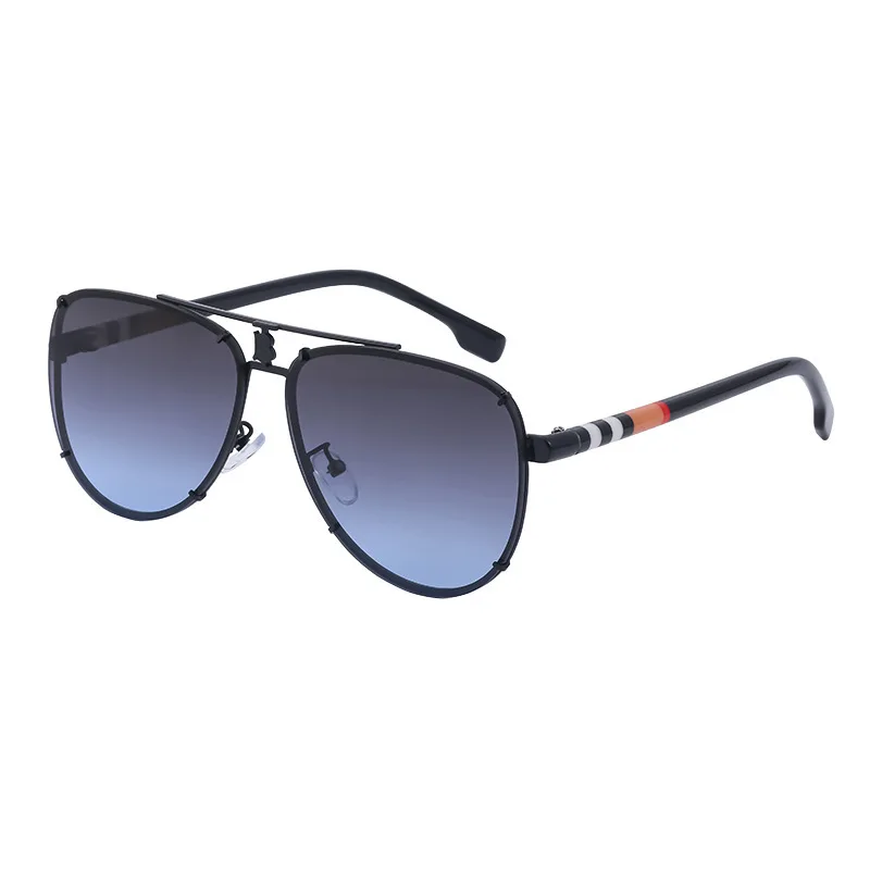

New 2025 Luxury Retro Stripe Style Sunglasses for Men And Women Double Beam Cool Driving UV400 Sun Glasses Brand Design
