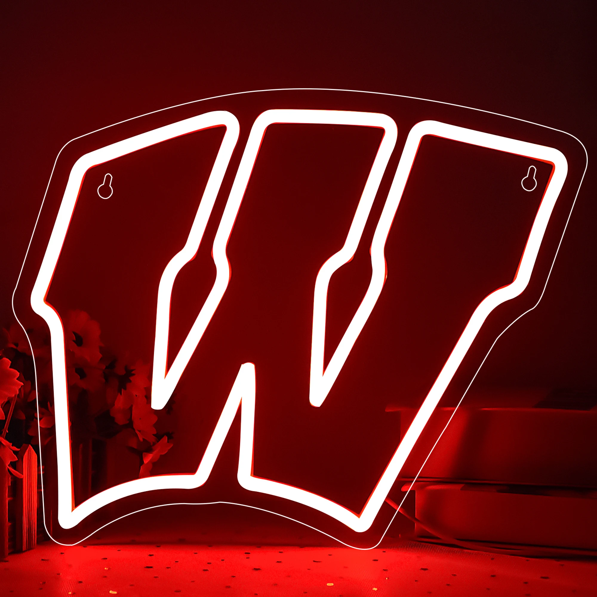 Wisconsin Neon Signs College Neon LED Sign University Football Team Logo Neon Sign Sport Fans Gifts