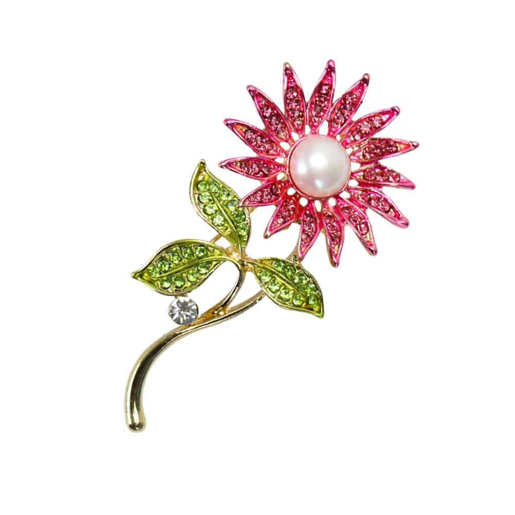 

Creative Women Brooches Sun Flower Shaped Breastpin Durable Material Ideal Gift Small Size Long Lasting Use