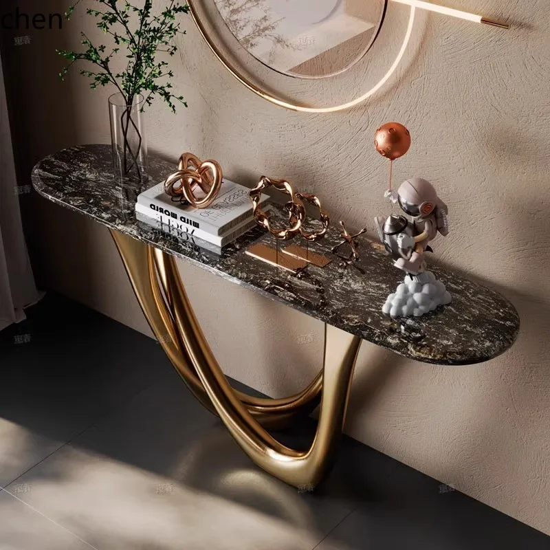 CP platform light luxury marble entrance hall entrance cabinet entrance table