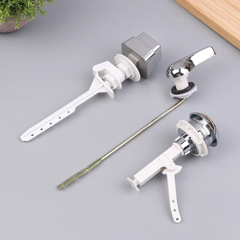 1PC Front/Side/Top Mount Water Tank Trip Lever Handle Side Button Switch For Toilet Seat Water Tank Push Button Toilet Flush Kit