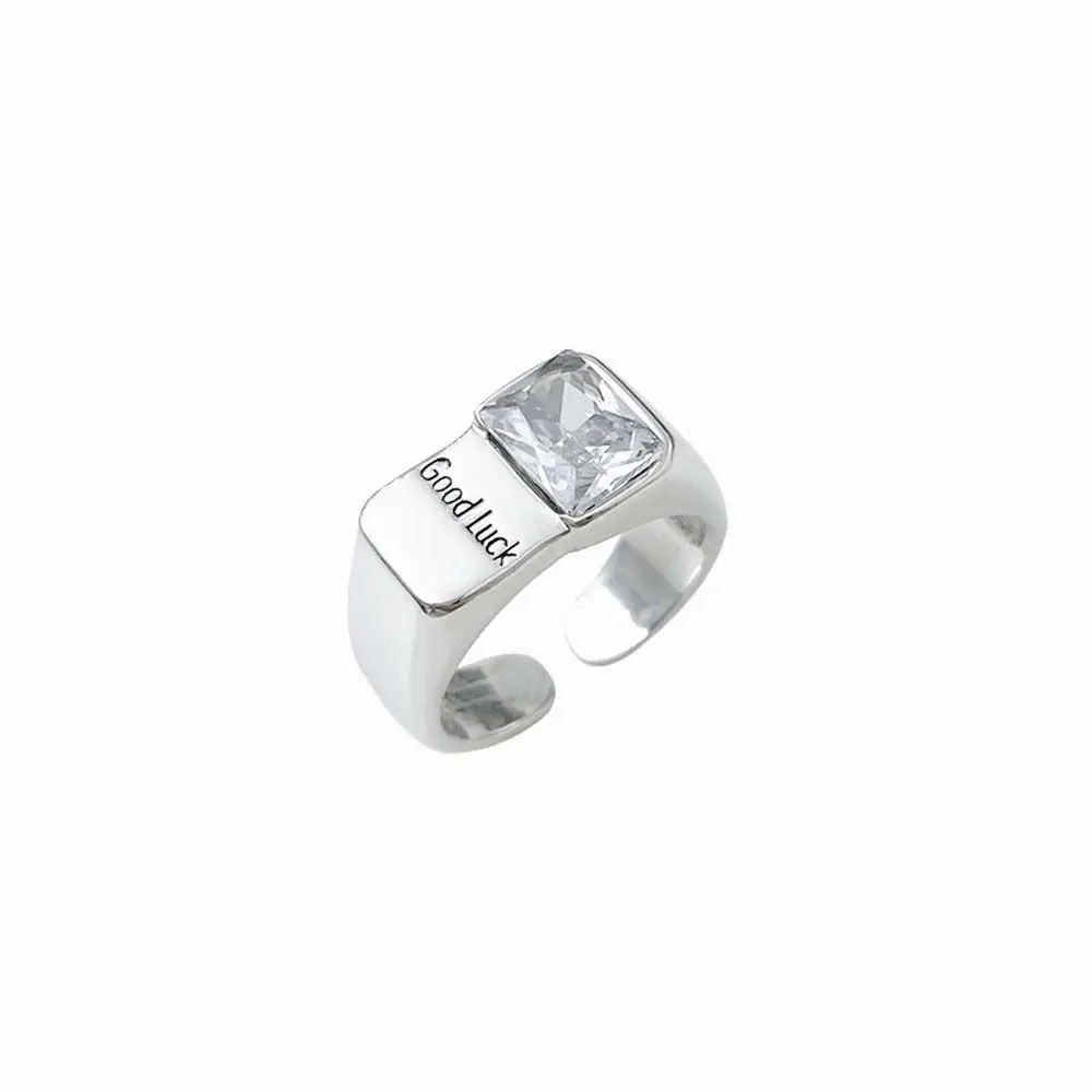 Personality Couple Accessories Good luck champagne Silver Women Hip Hop Rings Korean Style Joint Rings Open Rings Finger Ring