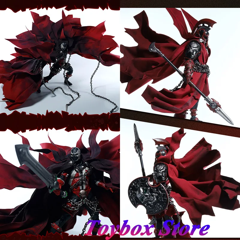 1/10 Spawn Monster Black Red Wire Shaped Cloak Windbreaker Coat Anime Action Figure Cosplay Mcfarlane Mini Weapon Model Toys