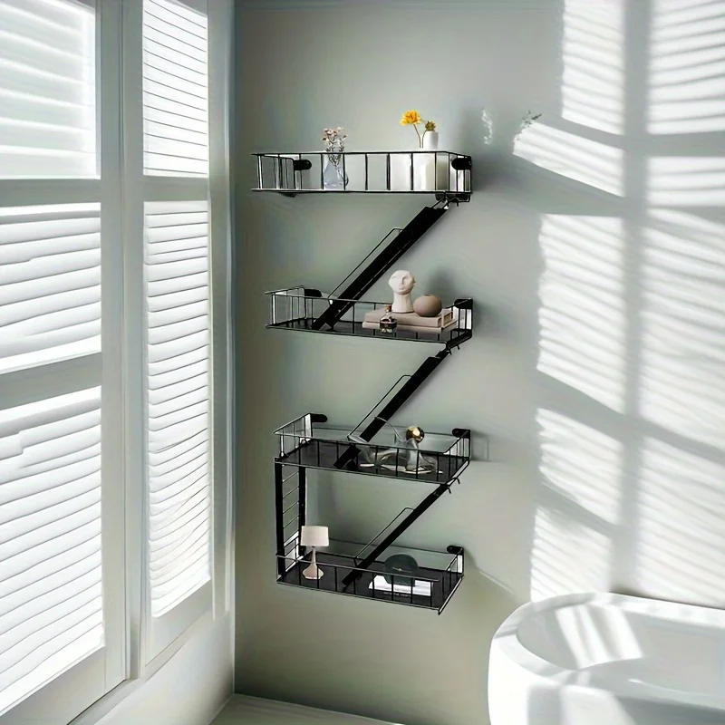 

Creative Multi-storey Staircase Decorative Storage Rack, Fire Escape Design - Suitable for Storage and Display in Bedrooms, Bathrooms, Homes and Offices, Utility Racks