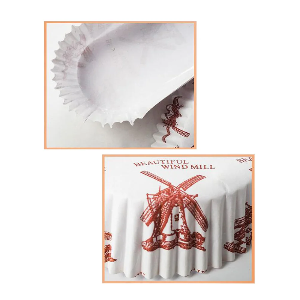 

300Pcs Cupcake Muffin Liners Boat Shape Pet Film Greaseproof Paper Heat Resistant Baking Cups Suitable Oven Microwave Steam