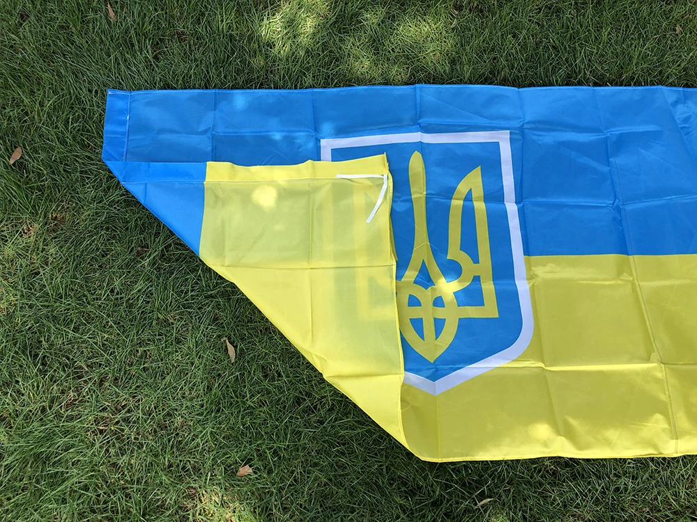 Drapeau du ciel de l\'Ukraine, bannière de la 21e présidence, décoration de la maison, 150 polyester, drapeau de l\'Ukraine suspendu, 90 x 100% cm