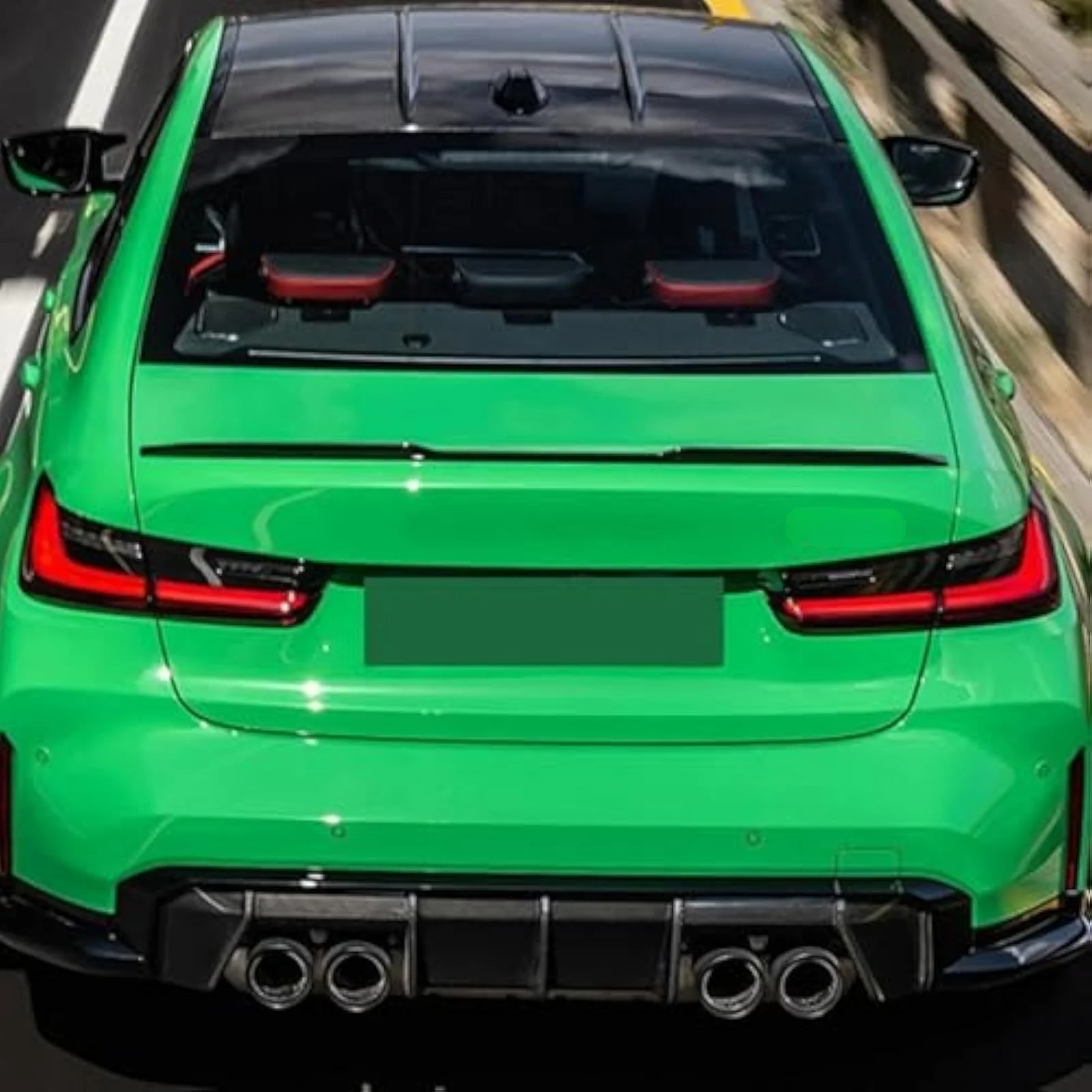 الناشر الخلفي لسيارات BMW G80 M3 G82 G83 M4 MP Style 2020-2024 المصد الخلفي سبويلر الشفاه الناشر الحرس هيكل السيارة ضبط