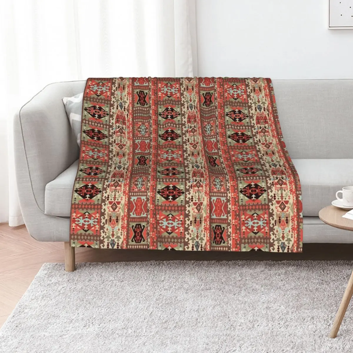 Turkish Kilim Fantasy Magic Carpet Throw Blanket for winter Plush Sofa Quilt Cute Plaid Winter beds blankets and throws Blankets