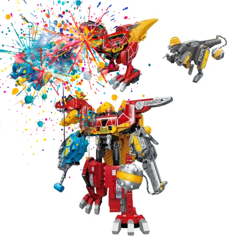 blocos-de-montar-keeppley-zyuden-sentai-kyoryuger-modelo-tiranossauro-dragao-deus-forte-brinquedo-de-dinossauro-para-montar-enfeites-presente
