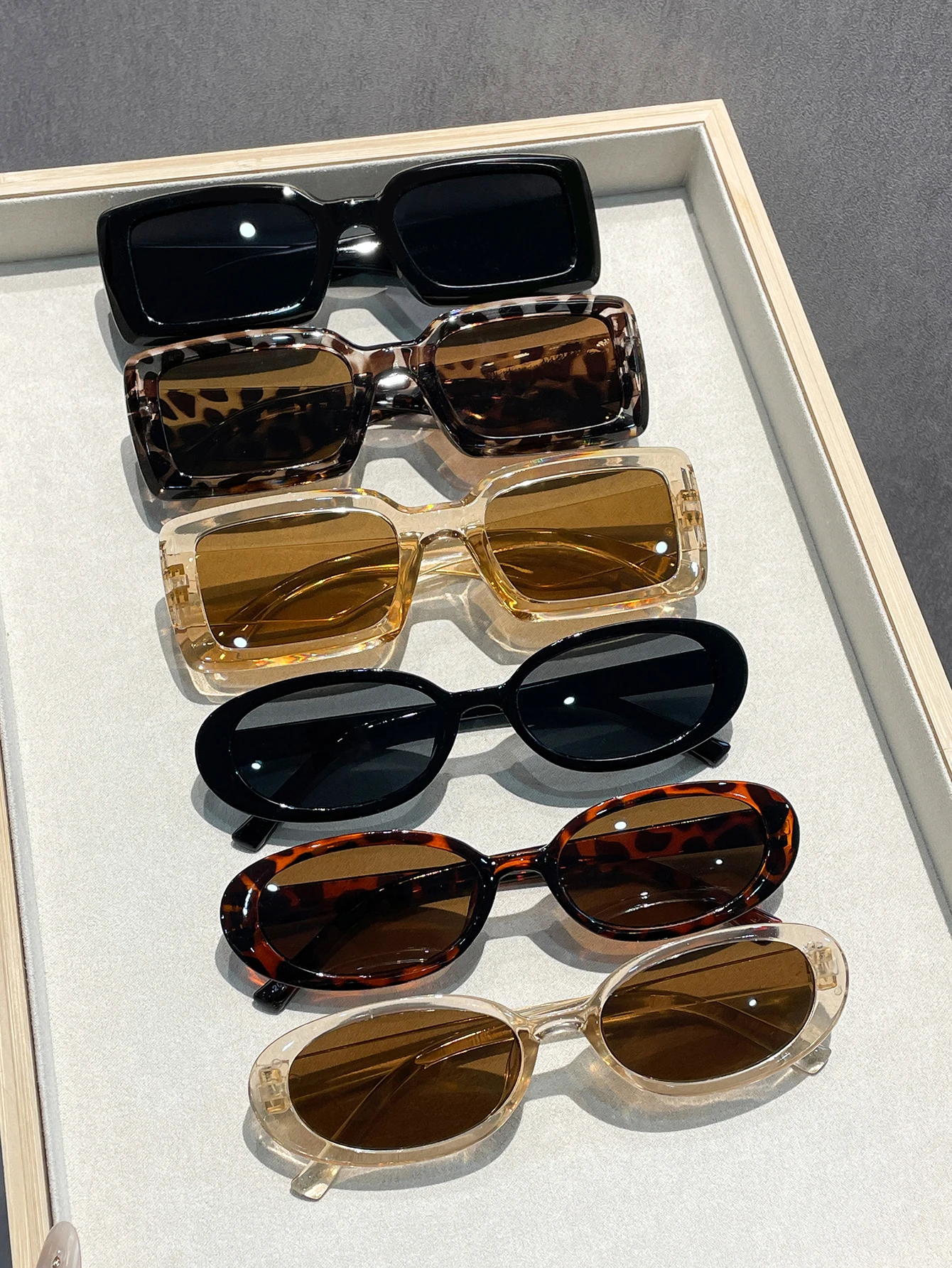 6er-Set Modische Sonnenbrillen mit kleinem Rahmen – Hochwertiges Tragegefühl für Outdoor, Strand, Pendeln, Reisen und Sonnenschutz – Lässige Sonnenbrillen