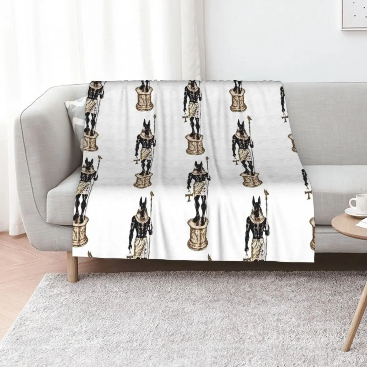 

Anubis - The Egyptian Canine God Throw Blanket Blankets For Bed Blankets Sofas Of Decoration Custom Soft Big Blankets