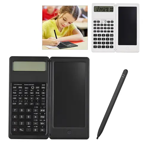 6.5 Inch Portable Calculator LCD Screen Writing Tablet Folding Scientific Calculator Tablet Digital Drawing Pad With Stylus Pen
