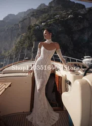 Luxury Elegant Wedding Dresses 2024 Corset Bridal Gowns Embroidered Veil Dream Applique Mermaid Fishbone Long Vestidos De Novia