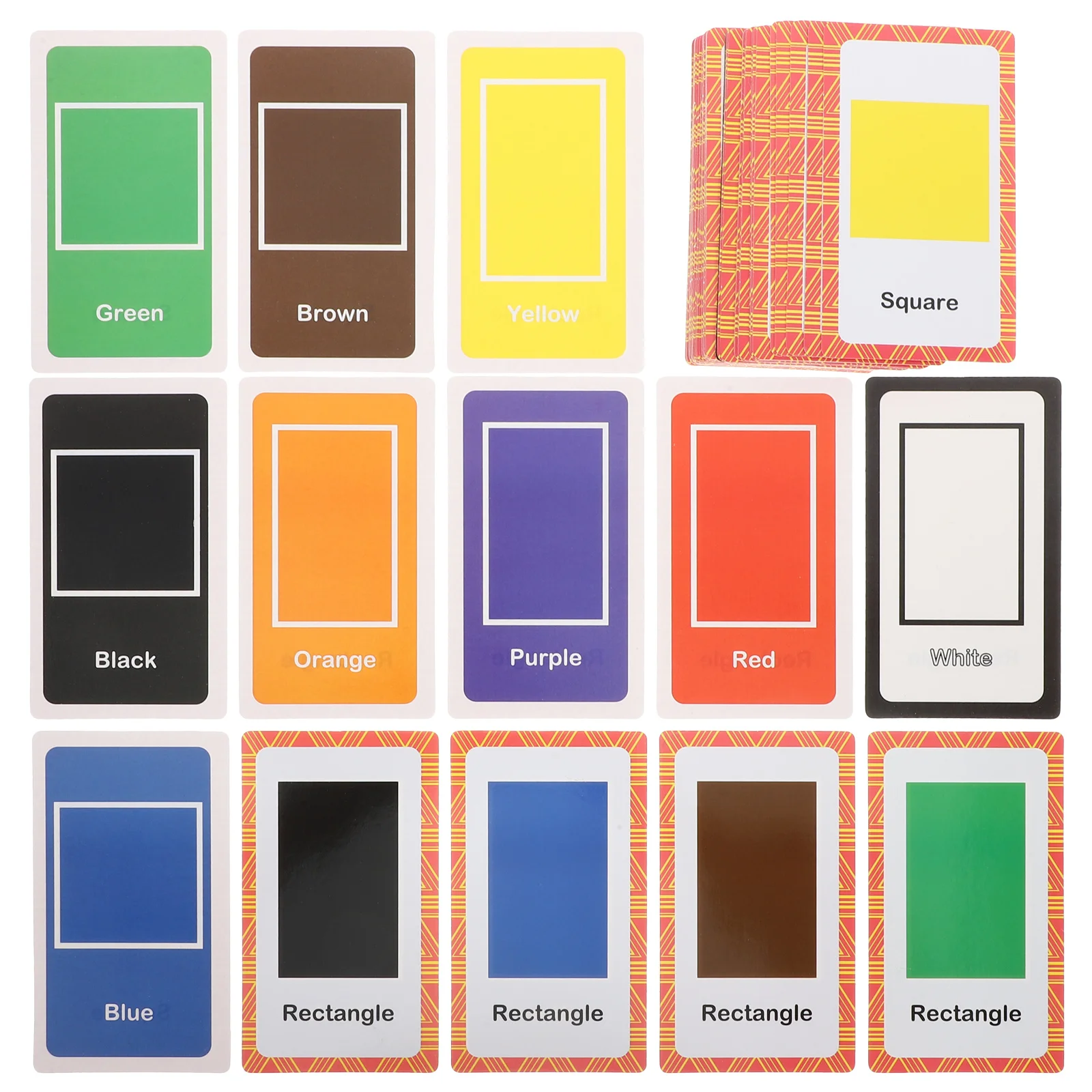 1 set di schede flash a forma di colore per bambini che imparano carte educative per i più piccoli Gioco cognitivo di carta portatile Gioco di cartoni animati