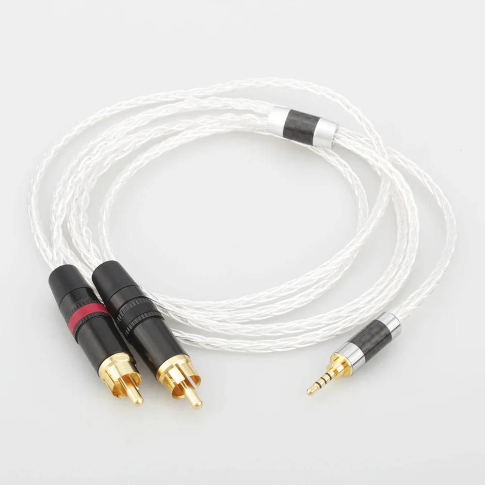 Audiocrast HC022 Hifi 2.5mm TRRS Balanced to 2 RCA Male Cable For Astell&Kern AK100II,AK120II,AK240, AK380,AK320,DP-X1