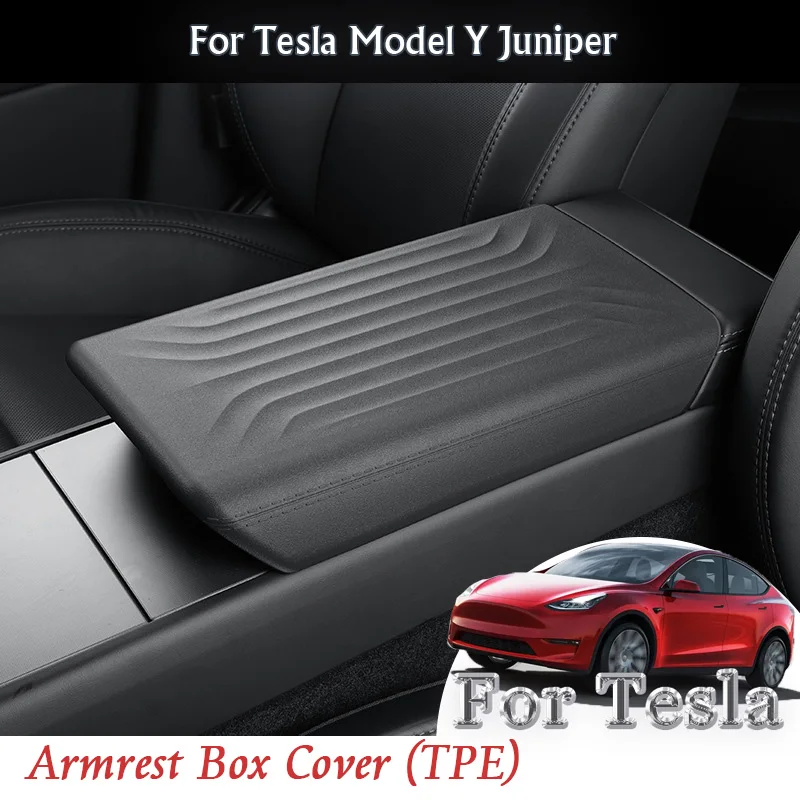 

Для Tesla Model Y Juniper 2025 Автомобильный подлокотник с центральным управлением, крышка коробки из ТПЭ, декоративные аксессуары, комплект интерьера