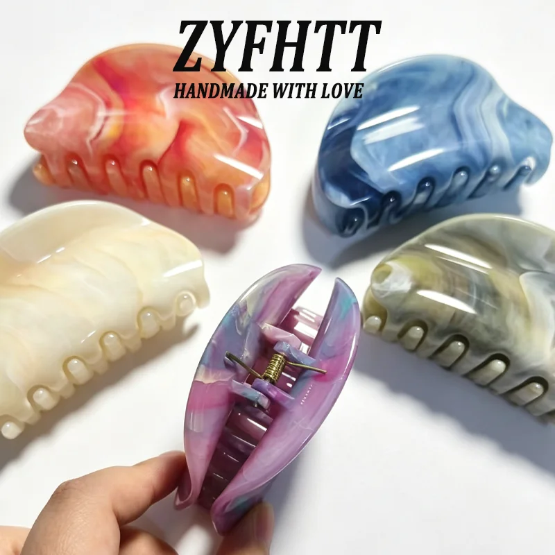 1/5 Stück ZYFHTT Haarspange im Urlaubsstil für Frauen, Vielseitige Haifischklammer, Modische Mädchen-Haarklammer, Haaraccessoires – Detail 2