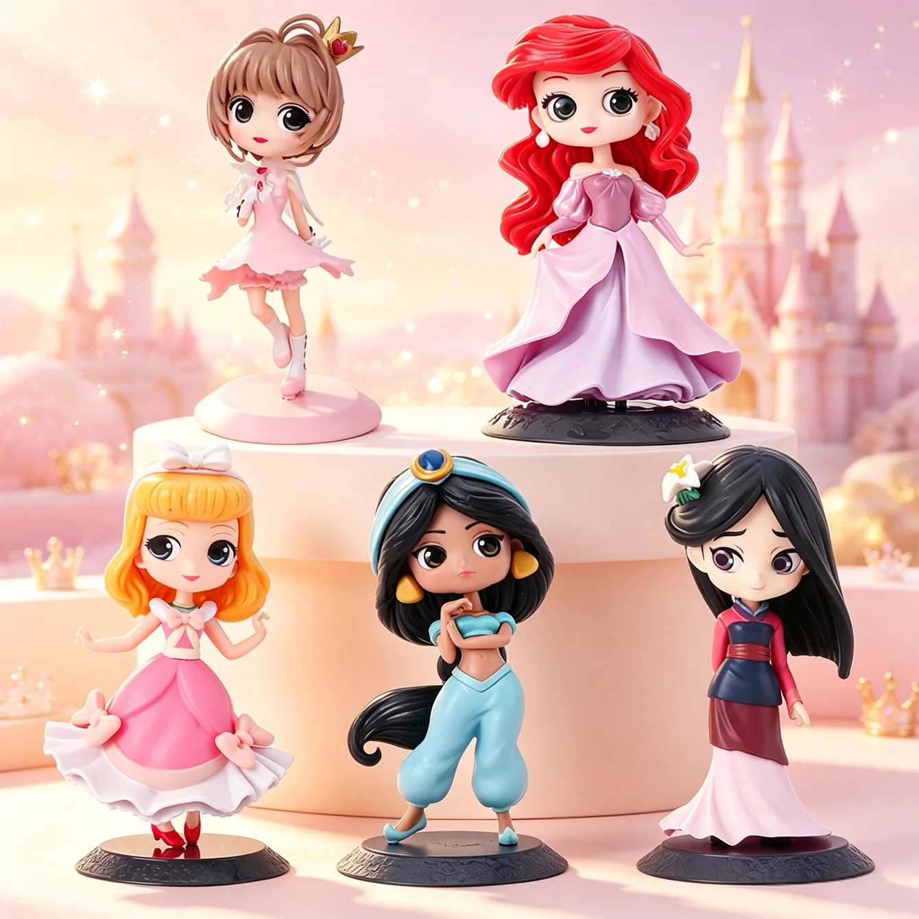 Cute Cartoon Girl Figure Set Mixed Styles Various Costume Outfits Desktop Collectible Model For Hobby Lovers Gift