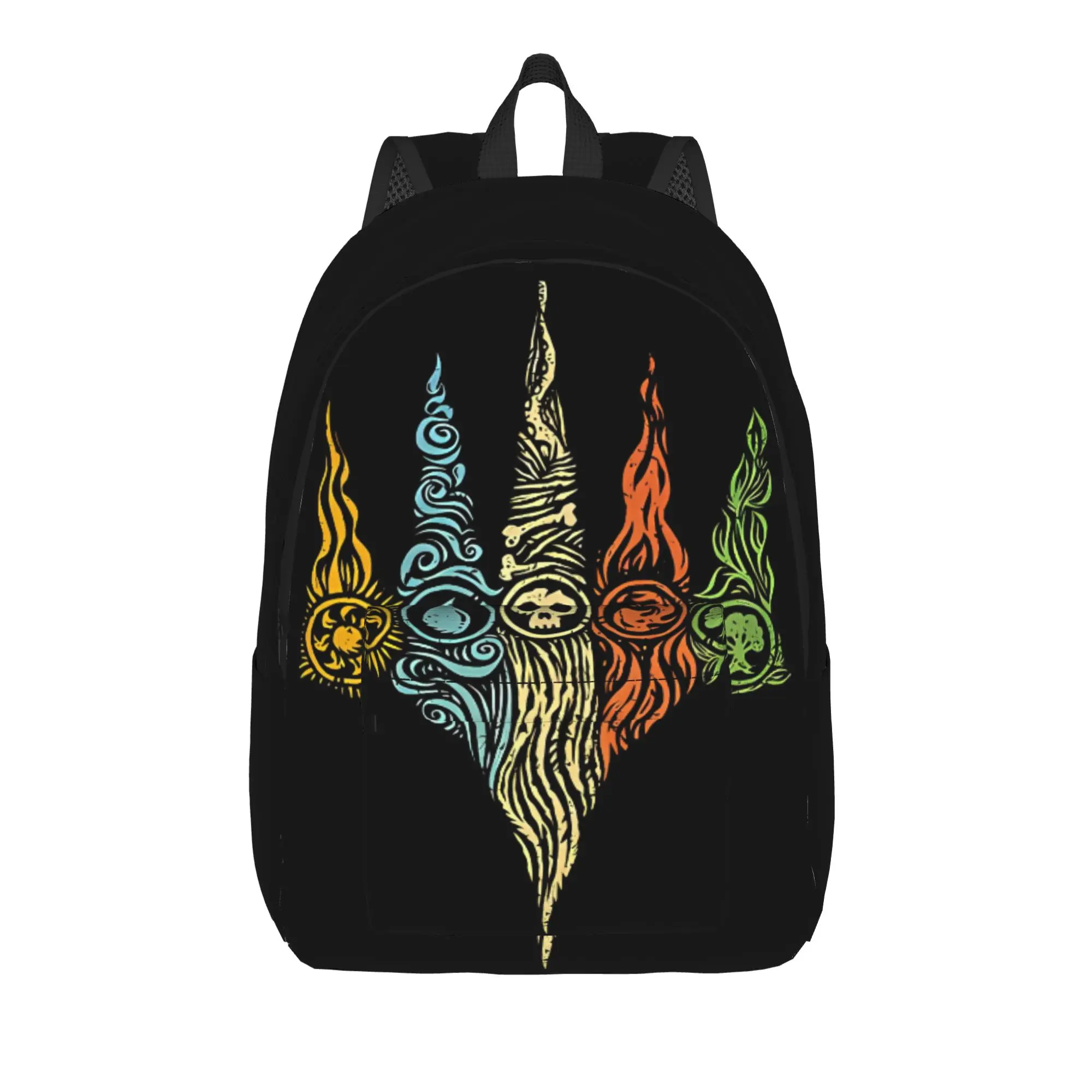 Back to School Season Vintage Mana Doodle Storage Bag MTG Girl Boy Daypack Backpack
