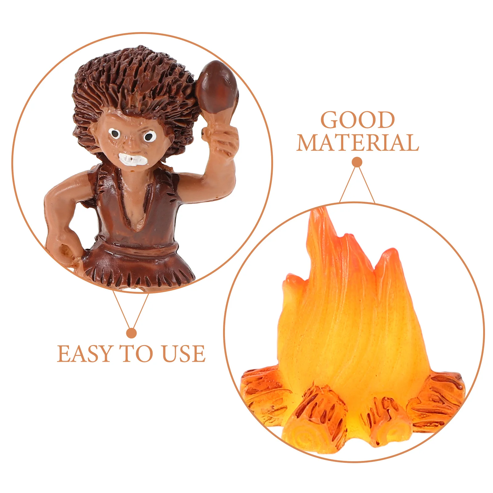 3 stks Micro Landschap Hars Set Bureau Home Decor Mini Kampvuur Scène Diy Accessoires Tiny Man Ornamenten