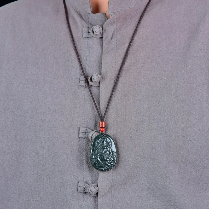 

Изысканный кулон Hetian Jade God Of Wealth