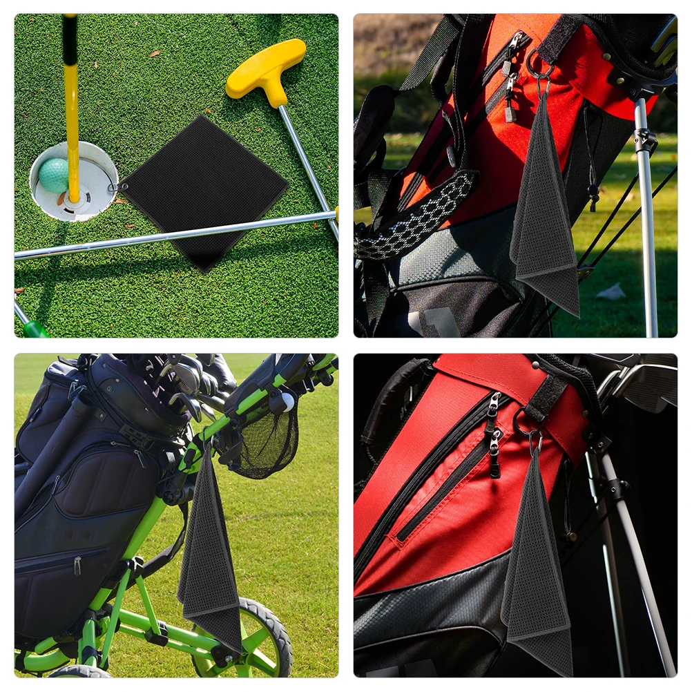 

3pcs Microfiber Golf Ball Cleaner Portable Sports Towel Breathable Wiping Towel For Outdoor Golf Accessories Club Cleaner