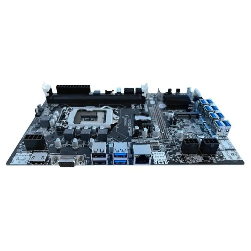 LX0B BTC Motherboard B75 For LGA 1155 DDR3 8 PCI-E Graphics Card Bitcoin CPU Miner For GPU Mining Cryptocurrency Best-Selling