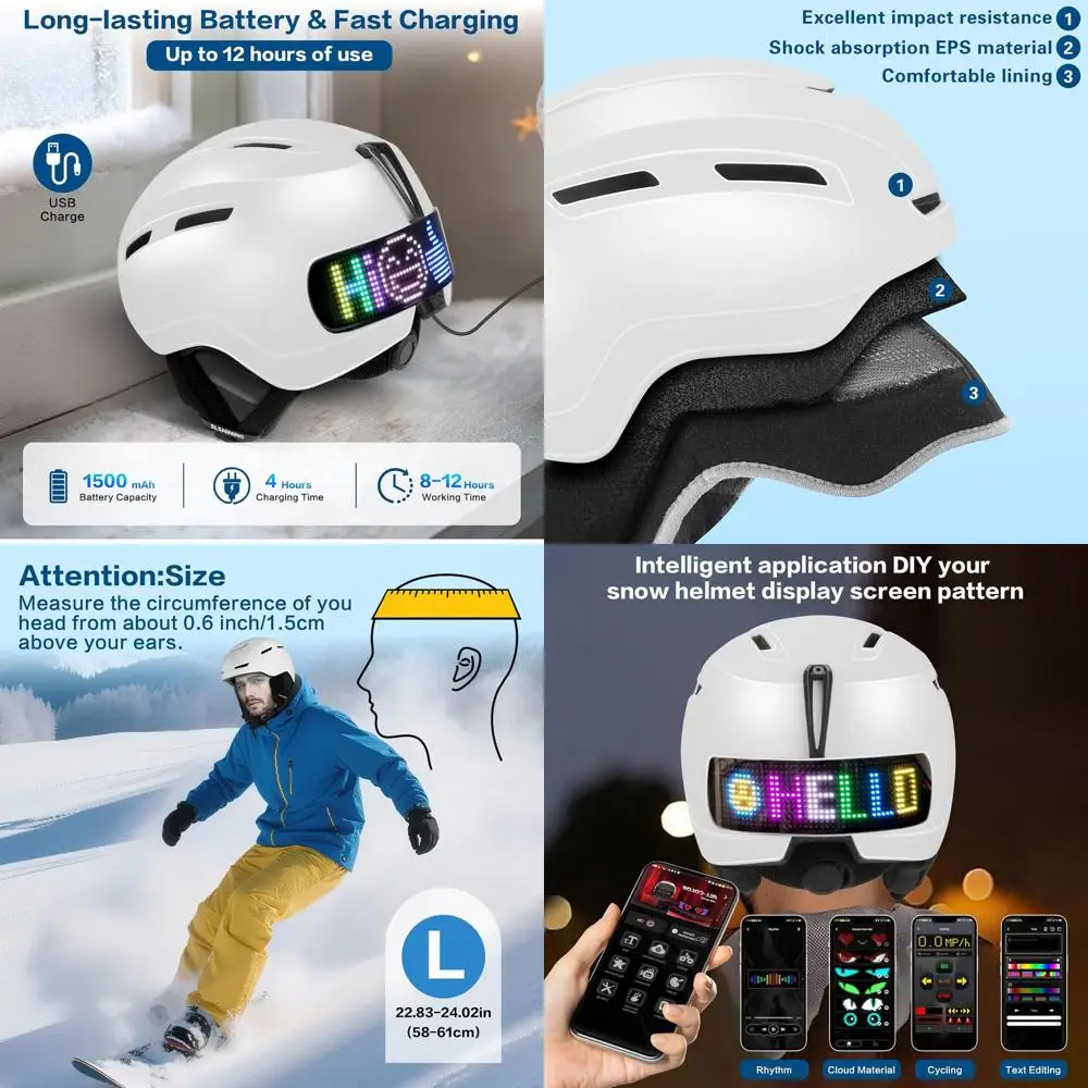 

MIPS-Equipped Ski & Snowboard Helmet with PC Shell and EPS Padding for Men, Women, and Kids - Suitable for All Winter Sports