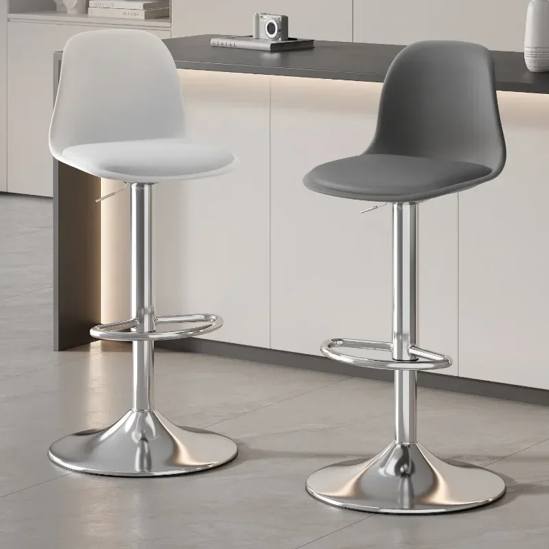 Bar Chair Lift High Stool Simple Bar Chair Silver Table Commercial Bar Stool Back Chair Household Goods